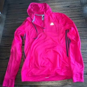Pink Adidas quarter zip up